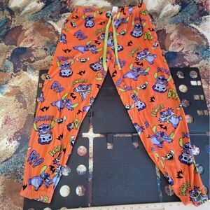Disney Stitch Pajama Pants Halloween Plush Polyester Drawstring Women's Small
